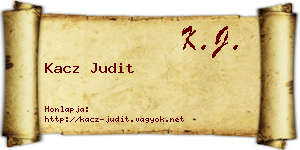 Kacz Judit névjegykártya